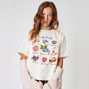 Cider Women's White Fruit Graphic Tee